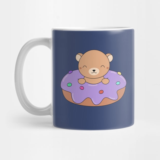 Kawaii Cute Brown Bear Donut by happinessinatee